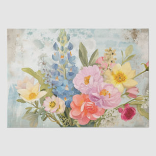 Papel De Seda Floral de color de primavera vintage