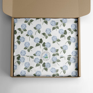 Papel De Seda Floral de hidrangea azul