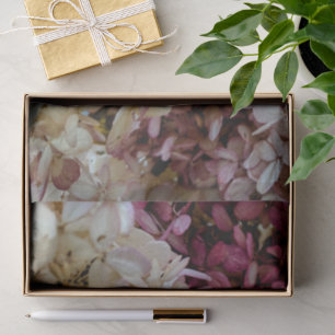 Papel de seda floral de hortensia