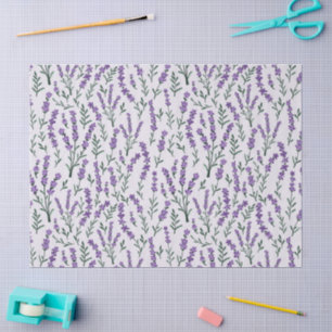 Papel de seda floral de lavanda