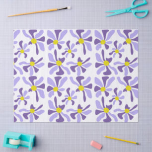 Papel de seda floral de lavanda
