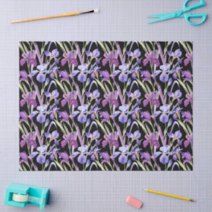 Papel de seda floral de lavanda