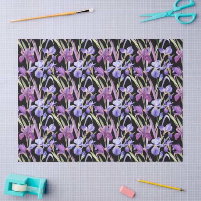 Papel de seda floral de lavanda (Artesanía)