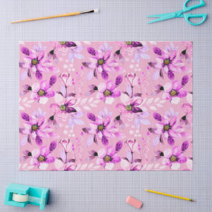 Papel de seda floral de lavanda
