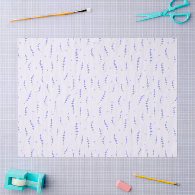 Papel de seda floral de lavanda (Artesanía)