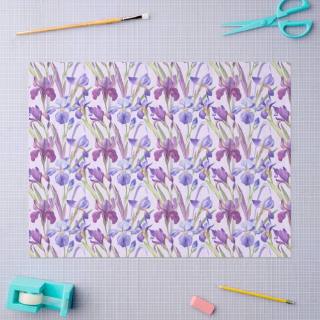 Papel de seda floral de lavanda (Artesanía)