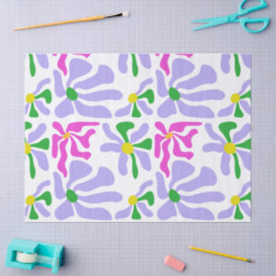 Papel de seda floral de lavanda