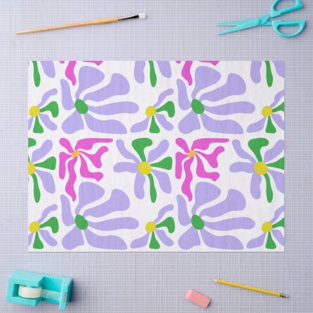 Papel de seda floral de lavanda (Artesanía)