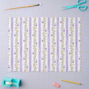 Papel de seda floral de lavanda