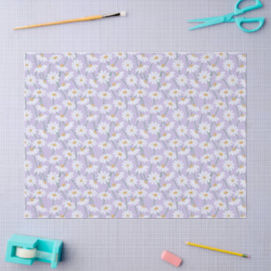 Papel de seda floral de lavanda Daisy