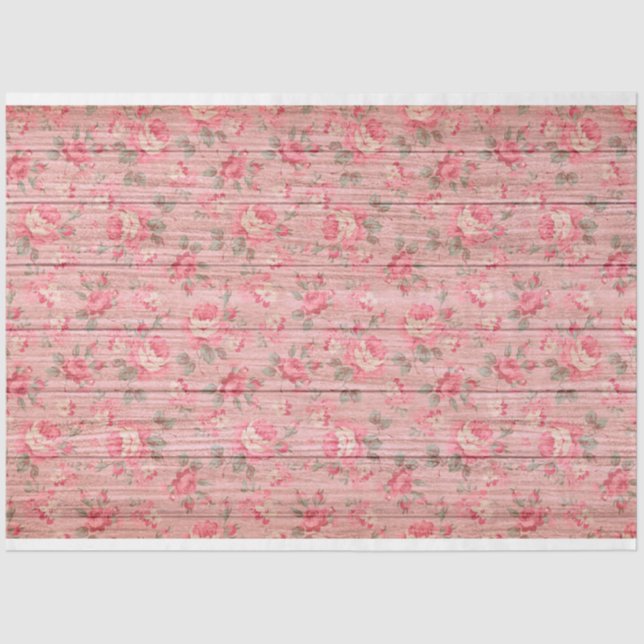 Papel De Seda Floral de madera moderna popular (Anverso)