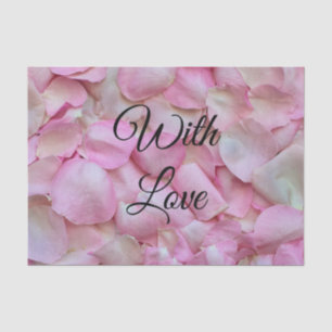 Papel De Seda Floral de Pétalos de rosa rosados