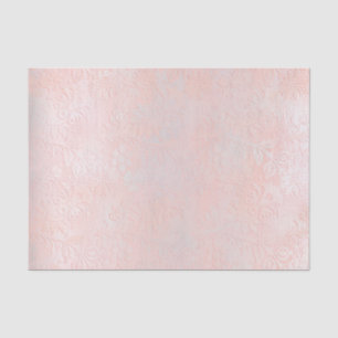 Papel De Seda Floral de plata rosa rosa dorada Rubor metálica