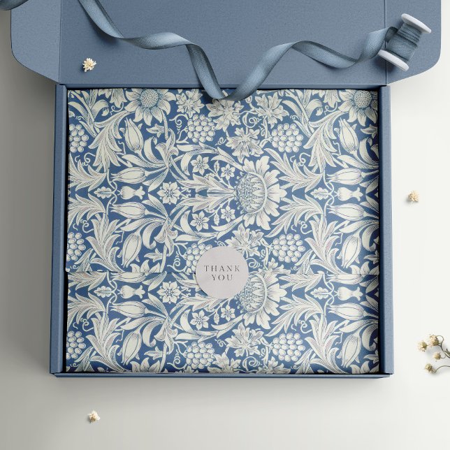 Papel De Seda Floral de venado morado de girasol William Morris (Subido por el creador)