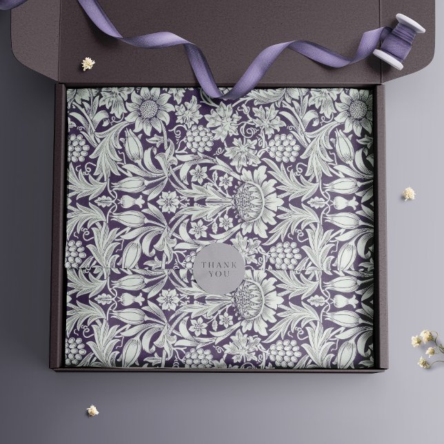 Papel De Seda Floral de venado morado de girasol William Morris (Subido por el creador)