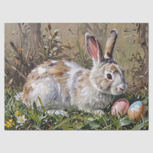Papel De Seda Floral Easter Bow Conejo de Conejo y Huevos