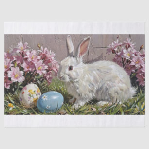Papel De Seda Floral Easter Bow Conejo de Conejo y Huevos