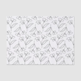 Papel de seda floral elegante