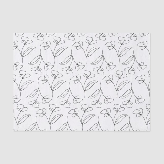 Papel de seda floral elegante (Anverso)