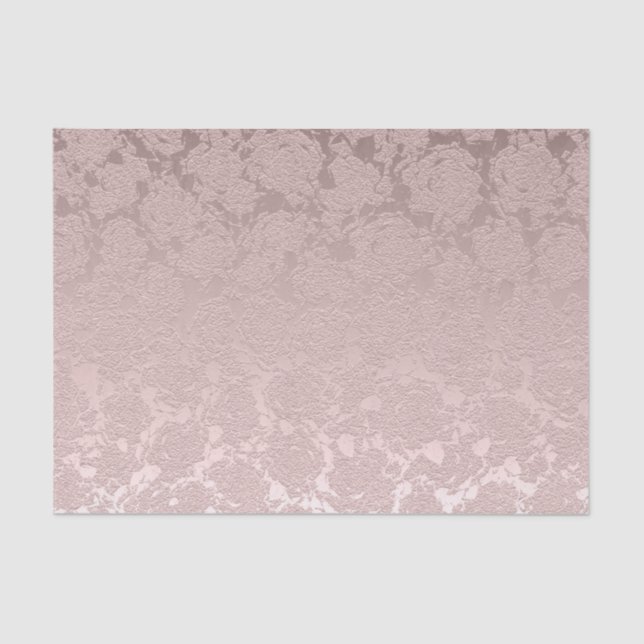 Papel De Seda Floral elegante Rosa turbio Moda moderna rosada (Anverso)