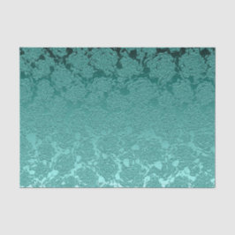 Papel De Seda Floral Elegante Verde azulado Verde Moderno