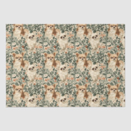 Papel De Seda Floral estilo Chihuahuas William Morris