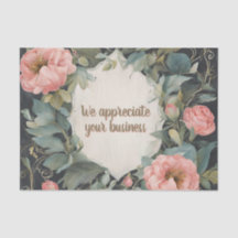 Papel de seda floral fabuloso personalizable