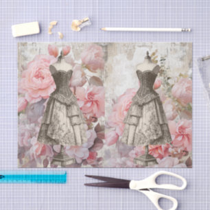 Papel De Seda Floral Fashion Ephemera con problemas