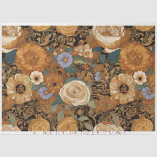 Papel De Seda Floral Golden Boho Garden