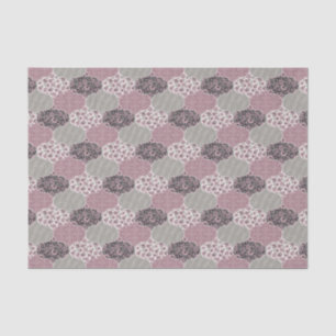 Papel De Seda Floral gris de salvia rosada del suroeste marroquí