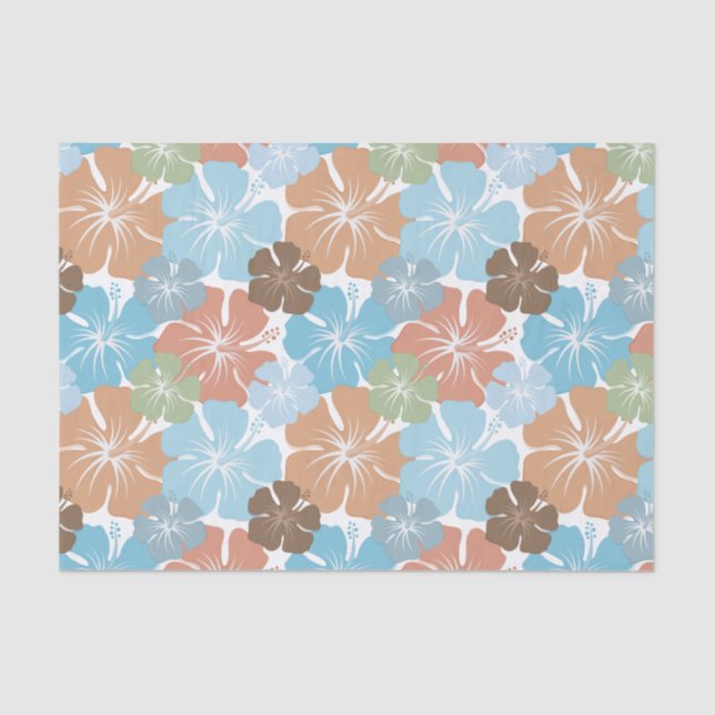 Papel De Seda Floral hawaiana hibiscus (Anverso)