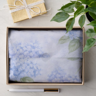 Papel De Seda Floral Hortensia Azul