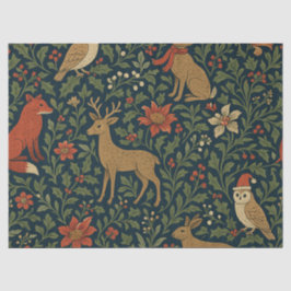 Papel De Seda Floral Navidad Victoriana