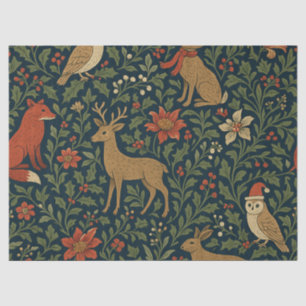 Papel De Seda Floral Navidad Victoriana