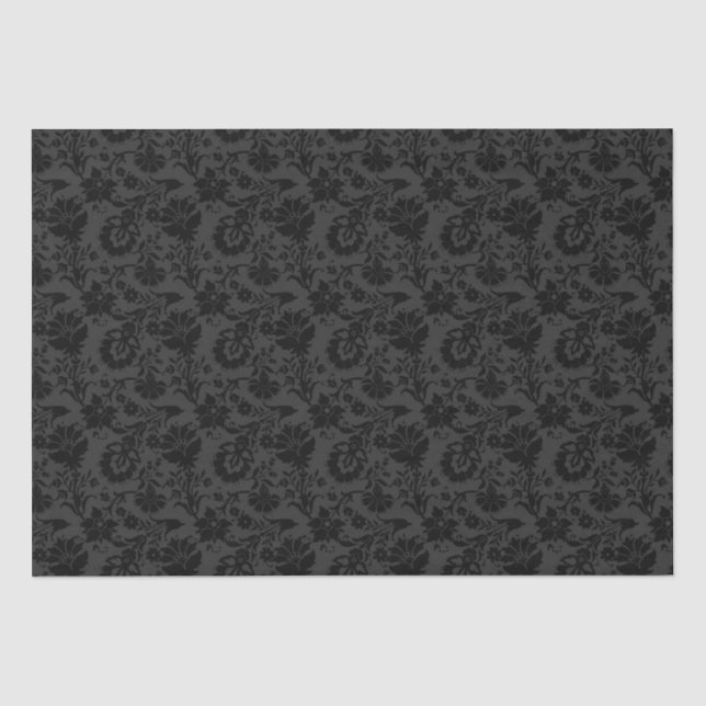 Papel De Seda Floral negra (Anverso)