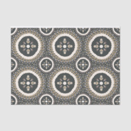 Papel De Seda Floral orrea ornamental elegante de oliva negra