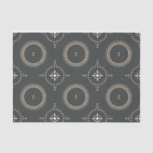 Papel De Seda Floral orrea ornamental elegante de oliva negra