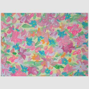 Papel de seda floral pastel soleado
