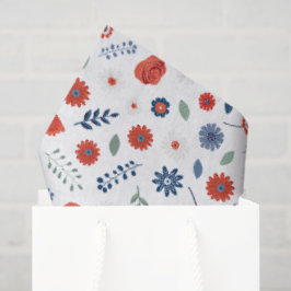Papel de seda floral patriótico | Americana de ver