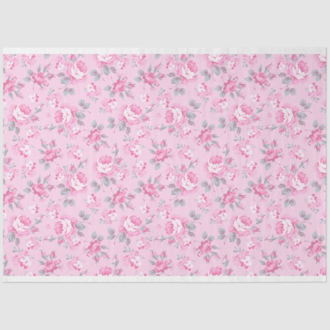 Papel De Seda Floral Popular Elegante Moderno (Anverso)