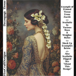 Papel De Seda Floral Portrait & Calla Lillies EZ9L Decoupage