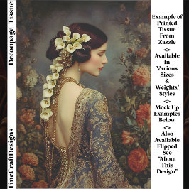 Papel De Seda Floral Portrait & Calla Lillies EZ9R Decoupage