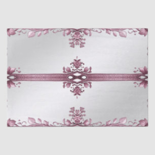 Papel de seda floral prospera hojas rosadas