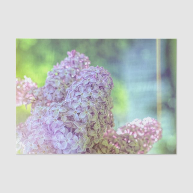 Papel De Seda Floral Purple Lilac Country Art Design (Anverso)