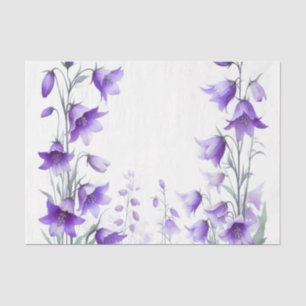 Papel de seda floral púrpura