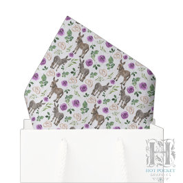 Papel de seda floral púrpura burro rústico