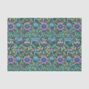 Papel De Seda Floral púrpura vintage