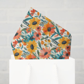 Papel de seda floral Retro Daisy
