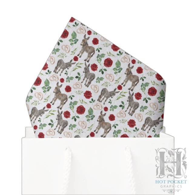 Papel de seda floral rojo burro rústico (Subido por el creador)