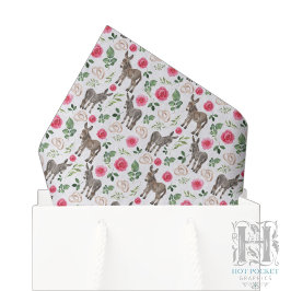Papel de seda floral rosa burro rústico